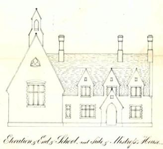 Elevation of Up End School in 1854 [AD3865-23-2]